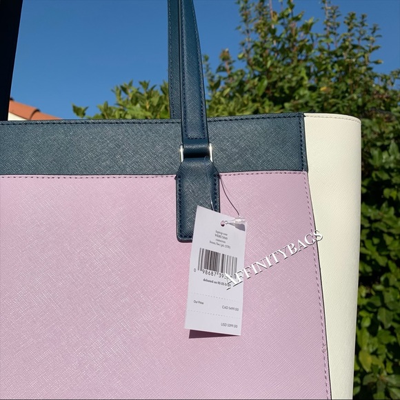 Kate Spade Cameron Lavender Navy Contrast laptop - Picture 7 of 8